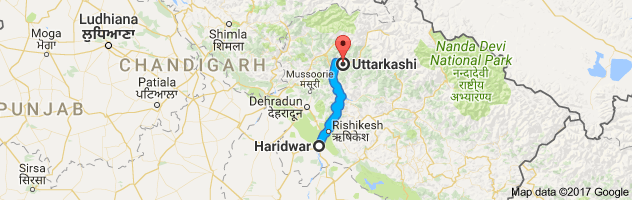 Haridwar to Uttarkashi route, distance, time and road conditions