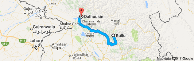 Kullu to Dalhousie route, distance, time and road conditions