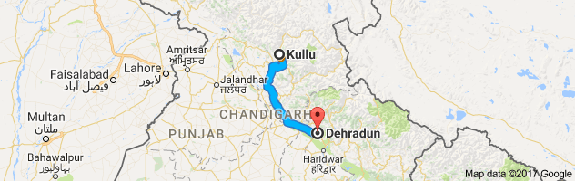 Kullu to Dehradun route, distance, time and road conditions