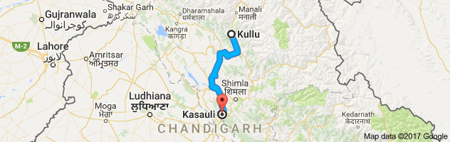 Kullu to Kasauli route, distance, time and road conditions