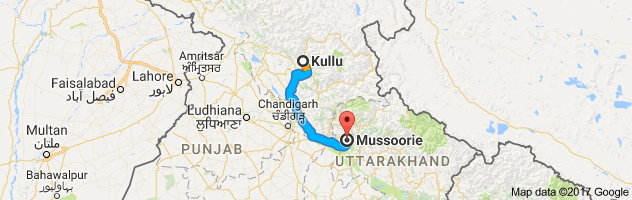 Kullu to Mussoorie route, distance, time and road conditions