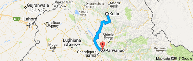 Kullu to Parwanoo route, distance, time and road conditions