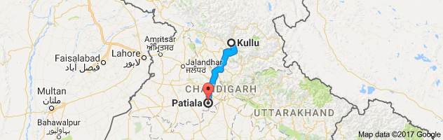 Kullu to Patiala route, distance, time and road conditions