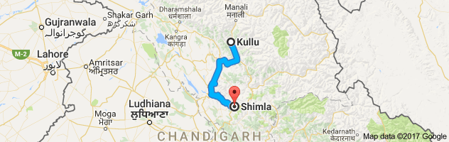 Kullu to Shimla route, distance, time and road conditions