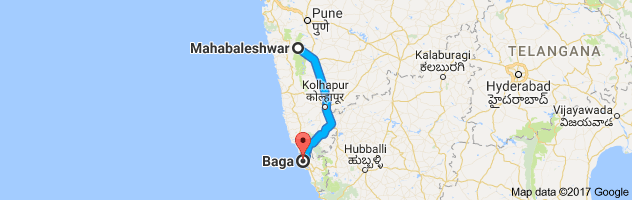 Mahabaleshwar to Baga route, distance, time and road conditions