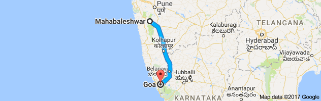 Mahabaleshwar to Goa route, distance, time and road conditions