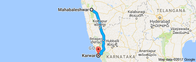 Mahabaleshwar to Karwar route, distance, time and road conditions