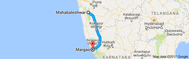 Mahabaleshwar to Margoa route, distance, time and road conditions