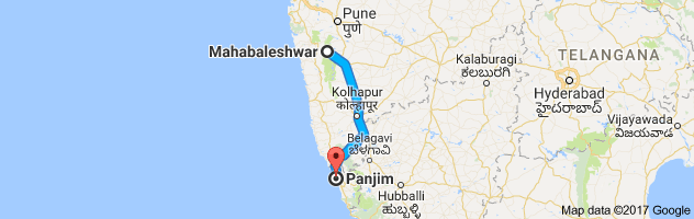 Mahabaleshwar to Panaji route, distance, time and road conditions