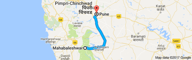 Mahabaleshwar to Pune route, distance, time and road conditions