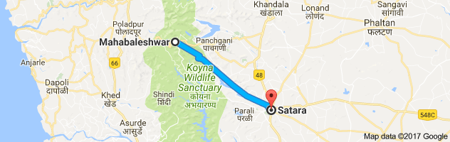 Mahabaleshwar to Satara route, distance, time and road conditions