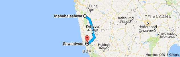 Mahabaleshwar to Sawantwadi route, distance, time and road conditions