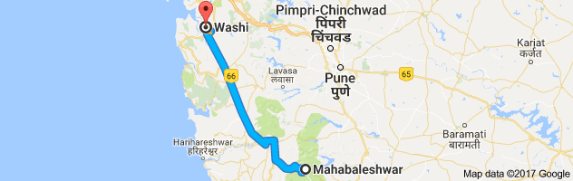 Mahabaleshwar to Vashi route, distance, time and road conditions