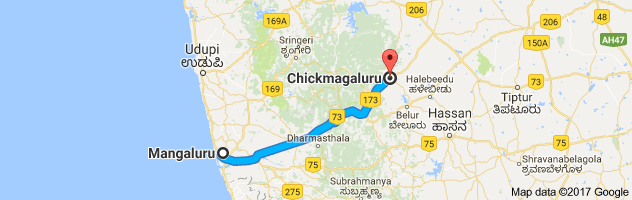 Mangalore to Chikmagalur route, distance, time and road conditions