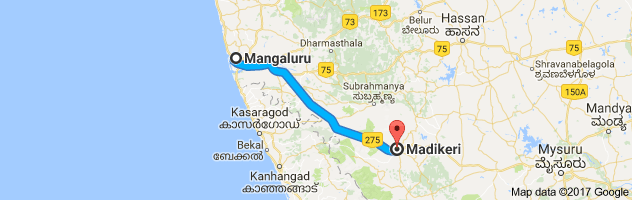 Mangalore to Coorg route, distance, time and road conditions