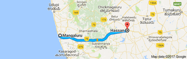 Mangalore to Hassan route, distance, time and road conditions