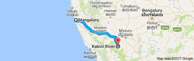 Mangalore to Kabini route, distance, time and road conditions