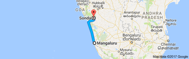 Mangalore to Sonda route, distance, time and road conditions