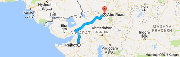 Rajkot to Abu Road route, distance, time and road conditions