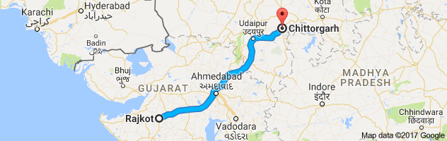 Rajkot to Chittorgarh route, distance, time and road conditions