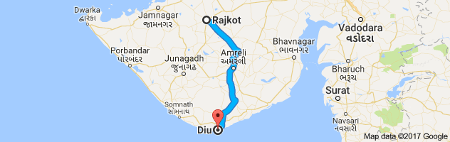 Rajkot to Diu route, distance, time and road conditions