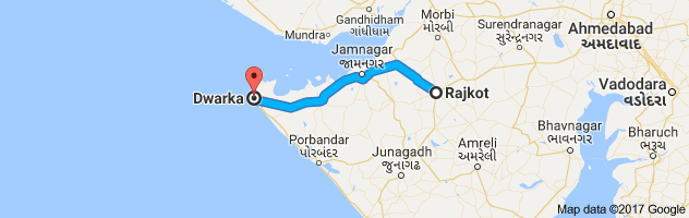 Rajkot to Dwarka route, distance, time and road conditions