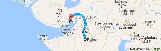 Rajkot to Kandla route, distance, time and road conditions