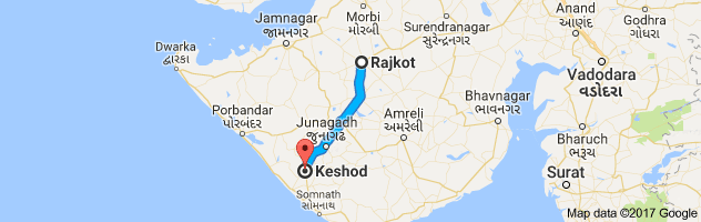 Rajkot to Keshod route, distance, time and road conditions