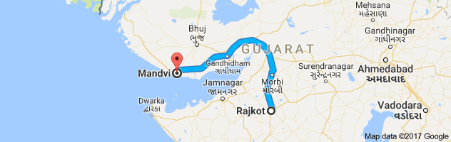 Rajkot to Mandvi route, distance, time and road conditions