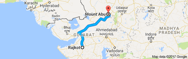 Rajkot to Mount Abu route, distance, time and road conditions