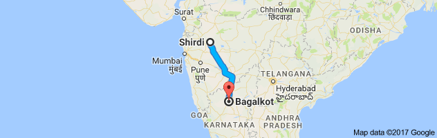 Shirdi to Bagalkot route, distance, time and road conditions