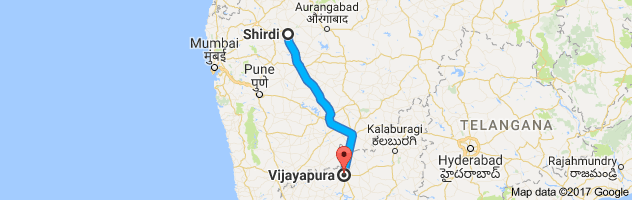 Shirdi to Bijapur route, distance, time and road conditions