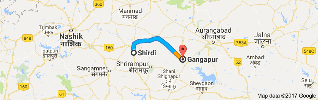 Shirdi to Gangapur route, distance, time and road conditions