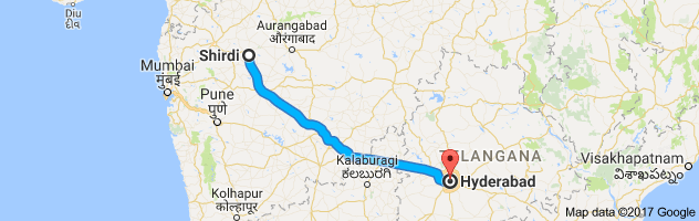 Shirdi to Hyderabad route, distance, time and road conditions