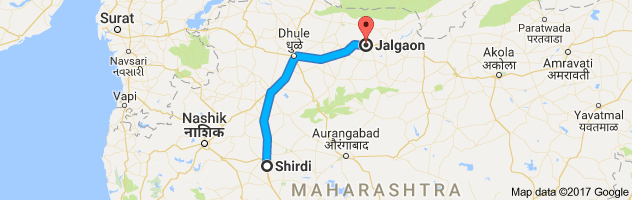 Shirdi to Jalgaon route, distance, time and road conditions