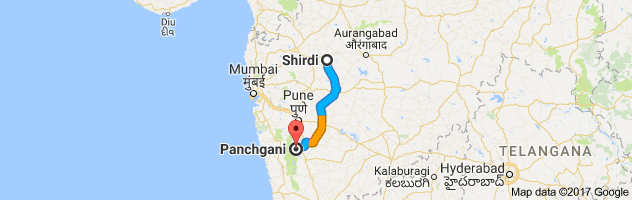 Shirdi to Panchgani route, distance, time and road conditions