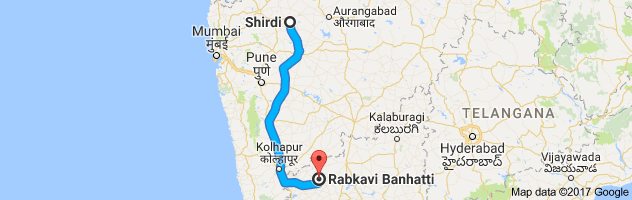 Shirdi to Rabkavi Banhatti route, distance, time and road conditions