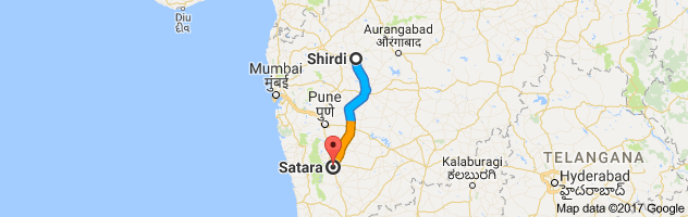 Shirdi to Satara route, distance, time and road conditions