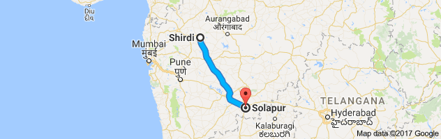 Shirdi to Solapur route, distance, time and road conditions