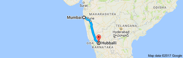 Mumbai to Hubli  route, distance, time and road conditions