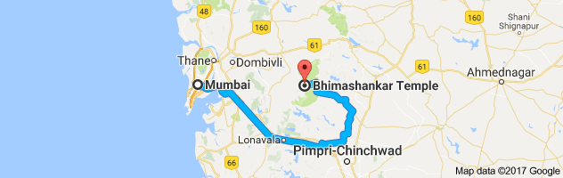 Mumbai to  Bhimashankar  route, distance, time and road conditions