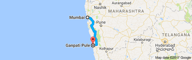 Mumbai to Ganpatipule  route, distance, time and road conditions