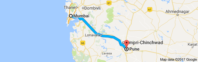 Mumbai to Pune route, distance, time and road conditions