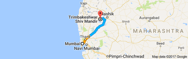 Mumbai to Trimbakeshwar  route, distance, time and road conditions