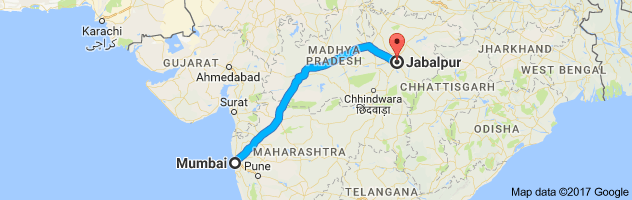 Mumbai to Jabalpur  route, distance, time and road conditions