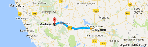 Mysore to Madikeri route, distance, time and road conditions