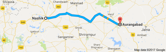 Nashik to Aurangabad route, distance, time and road conditions