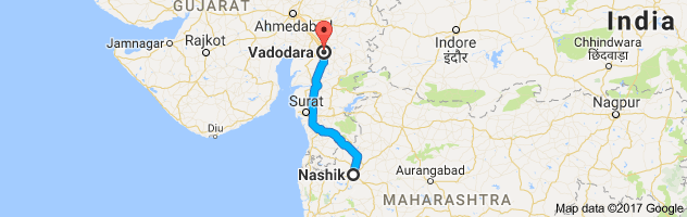 Nashik to Baroda route, distance, time and road conditions