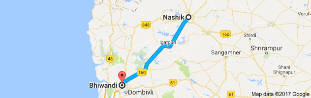 Nashik to Bhiwandi route, distance, time and road conditions