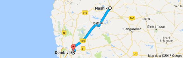 Nashik to Dombivli route, distance, time and road conditions